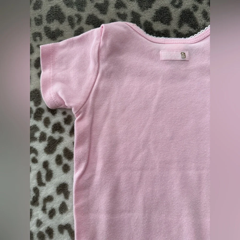 2006 Old Navy Daddy’s Little Sparkler Short Sleeve Bodysuit Onesie Pink 6-12 mo